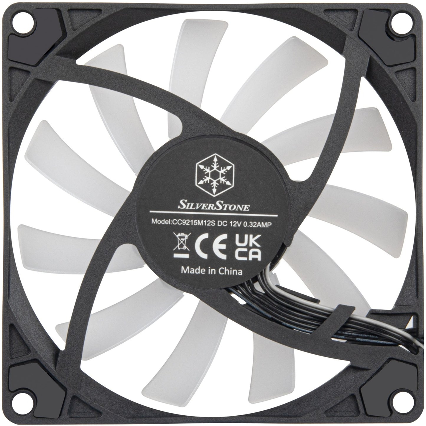 Silverstone air slimmer 90 argb case fan (zwart, 92 x 92 x 15 mm, pwm)