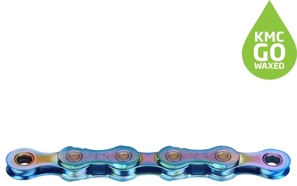 Kmc ketting x12 12v 126l waxed aurora blauw