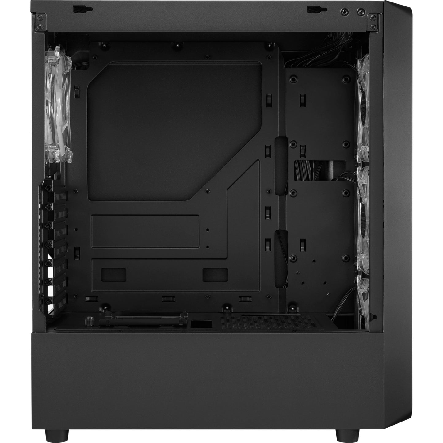 Sharkoon tk4 rgb midi tower behuizing (zwart | 4x usb-a | rgb | tempered glass)