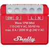 Shelly qubino wave 1pm mini relais (rood wit, 1-kanaals, z-wave)