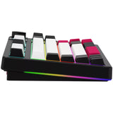Lorgar kbp70tklw rgb mechanisch gaming toetsenbord (zwart, us lay-out (qwerty), logar toxic purple, 80% (tkl), rgb, hot-swappable, pbt double-shot, bluetooth | 2.4ghz | usb) - afbeelding 4