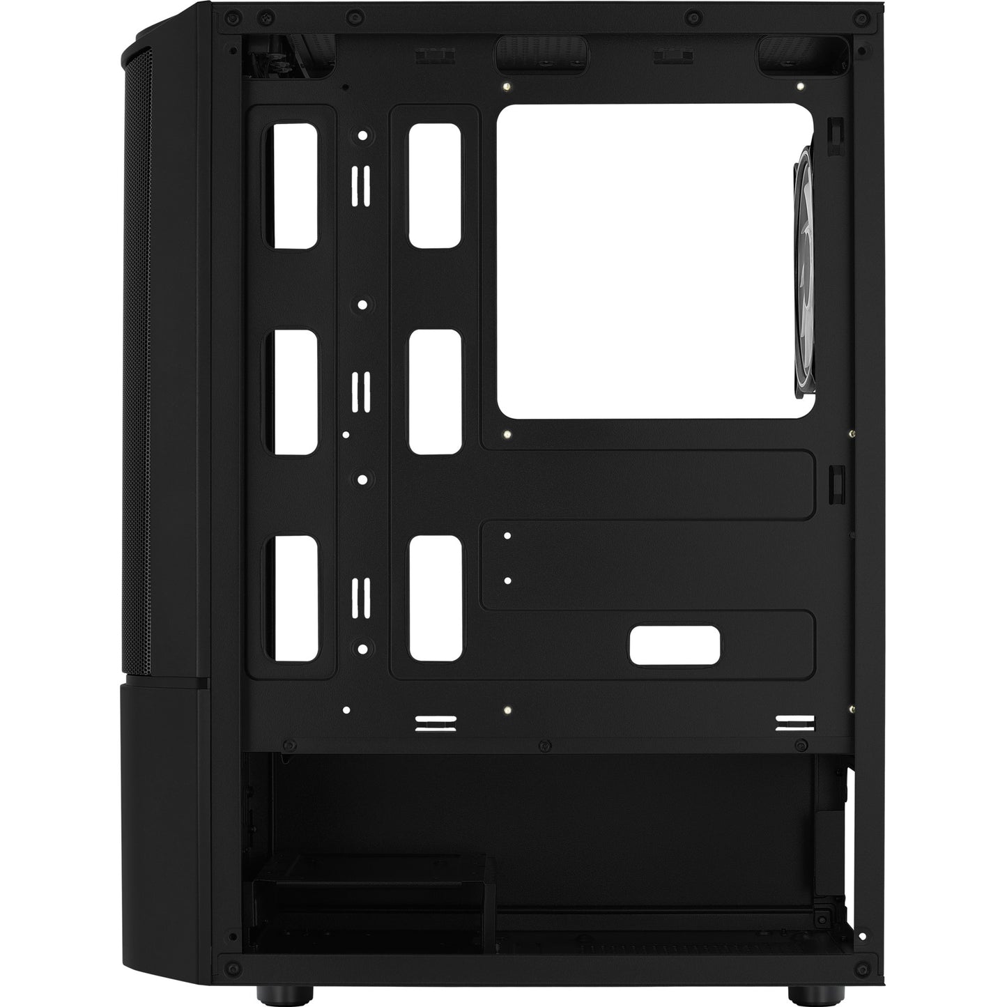 Aerocool quantum mesh v3 midi tower behuizing (zwart grijs | 3x usb-a | rgb | window)