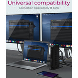 Icy box ib-dk2252ac dockingstation (zwart, usb-a, hdmi, displayport) - afbeelding 3