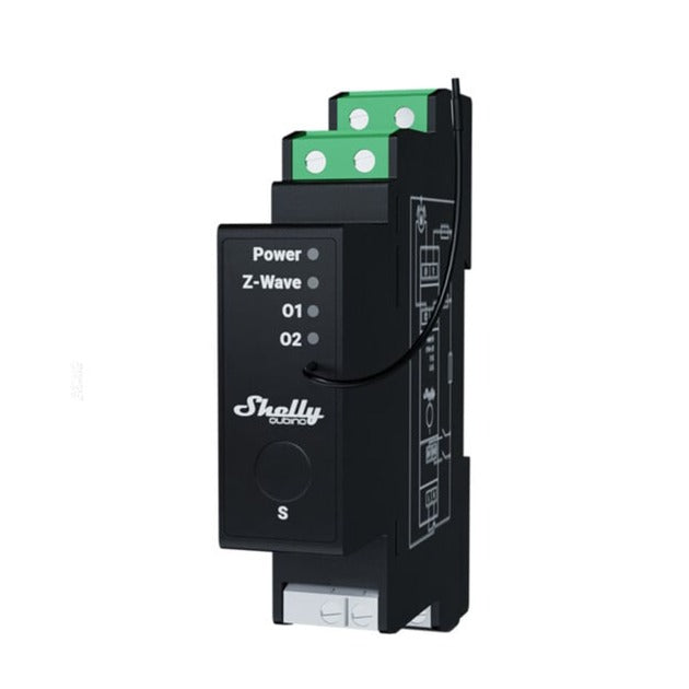 Shelly wave pro shutter schakelaar (zwart, z-wave s800)
