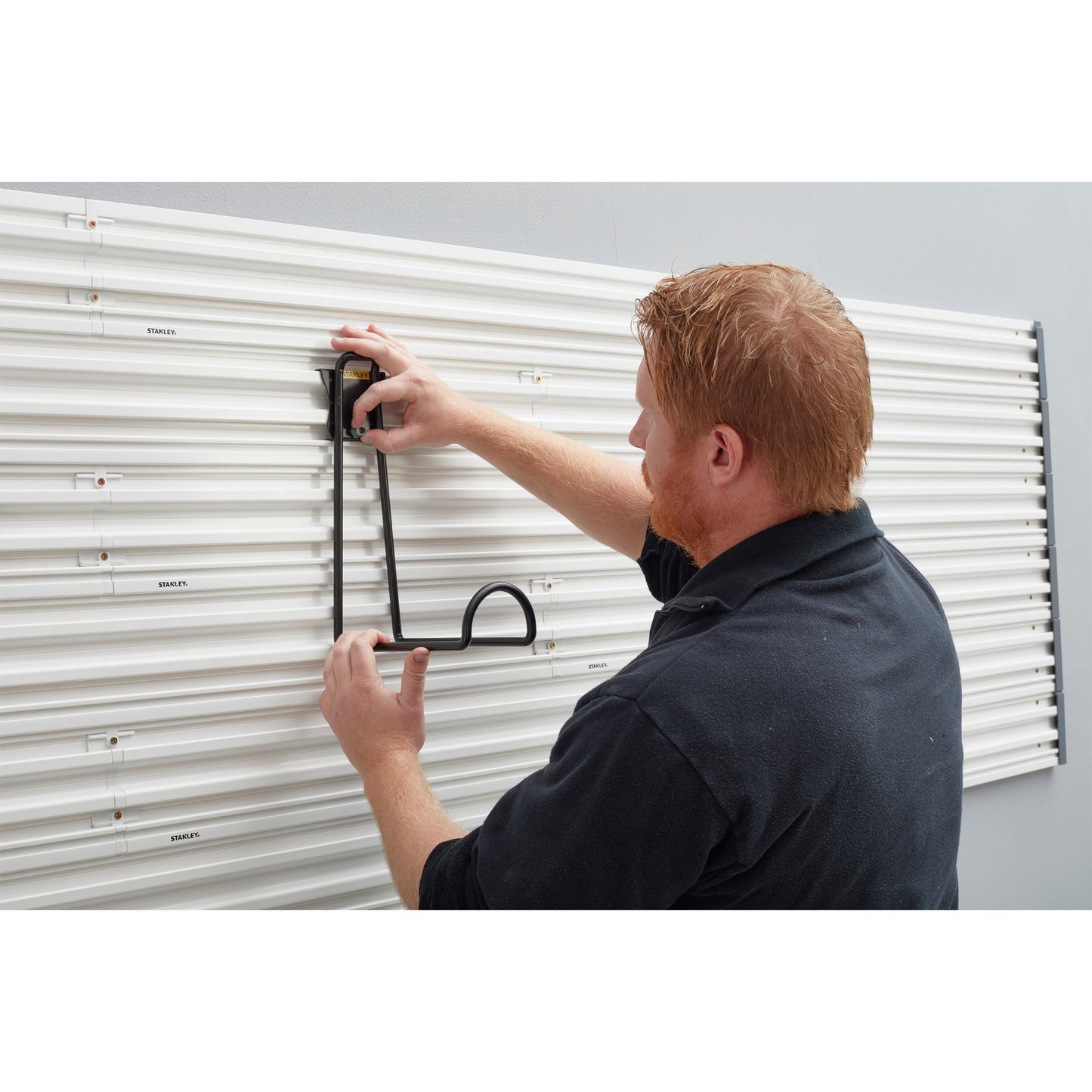 Stanley track wall - ladderhaak houder (zwart)
