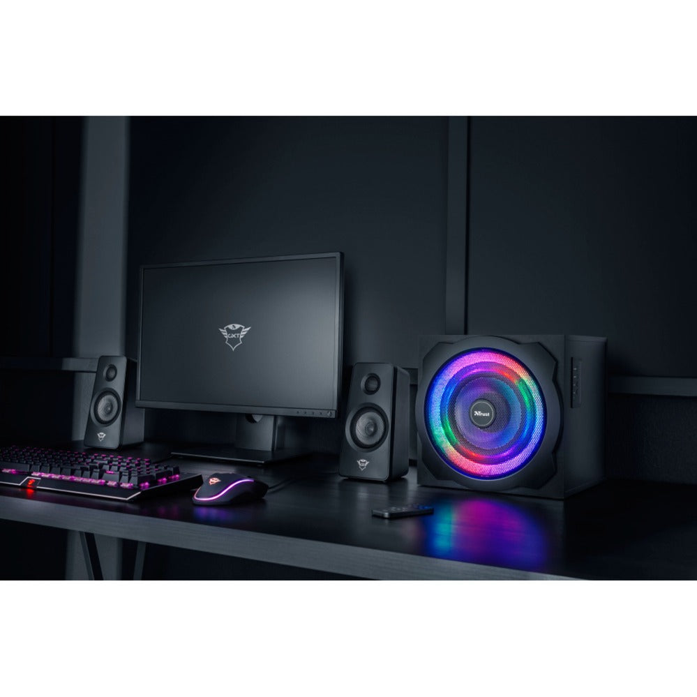Trust gxt 629 tytan rgb illuminated 2.1 speaker set pc-luidspreker (zwart)