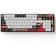 Iqunix f97 graffiti diary wireless mechanical keyboard (zwart, us lay-out (qwerty), ttc gold pink, 96%, rgb leds, hot-swappable, pbt, 2.4ghz | bluetooth 5.1 | usb-c)