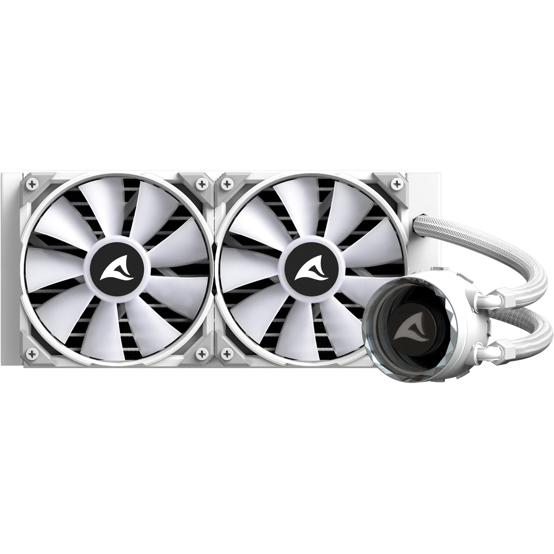 Sharkoon s80 rgb white waterkoeling (wit, 4-pins pwm fan-connector)