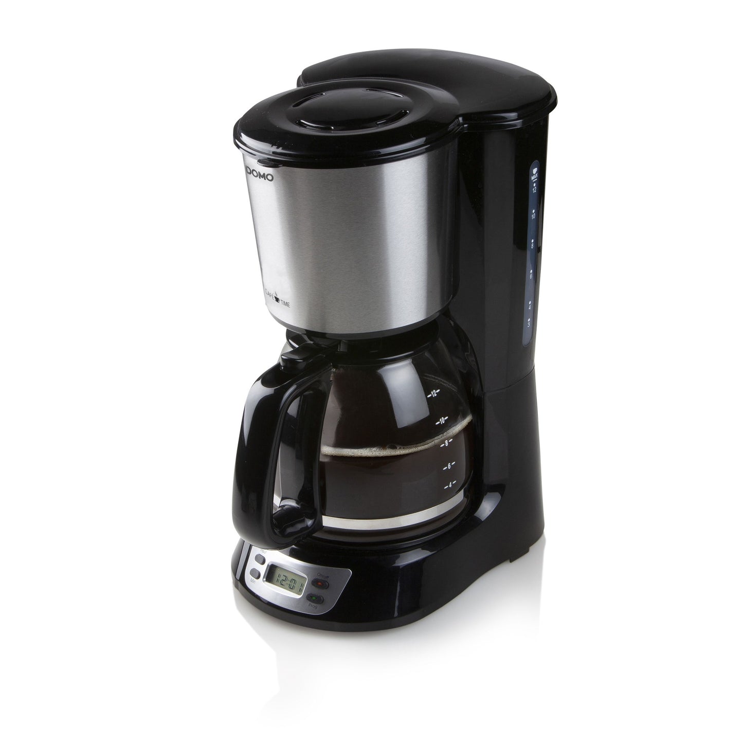 Domo koffiezet met timer en display do708k koffiefiltermachine (zwart, 1,5 liter)
