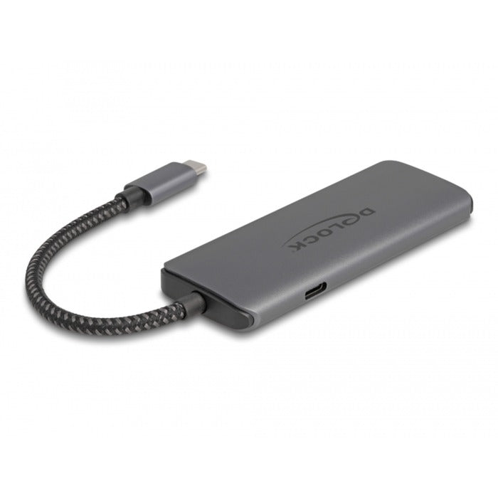 Delock usb type-c docking station 8k (donkergrijs, hdmi, usb, pd 3.0 100 w)