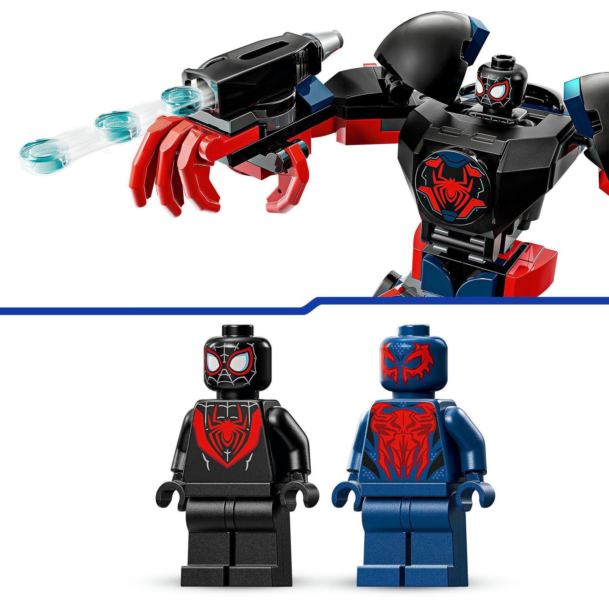 Lego marvel super heroes - miles morales mecha vs. spider-man 2099 constructiespeelgoed (76337)