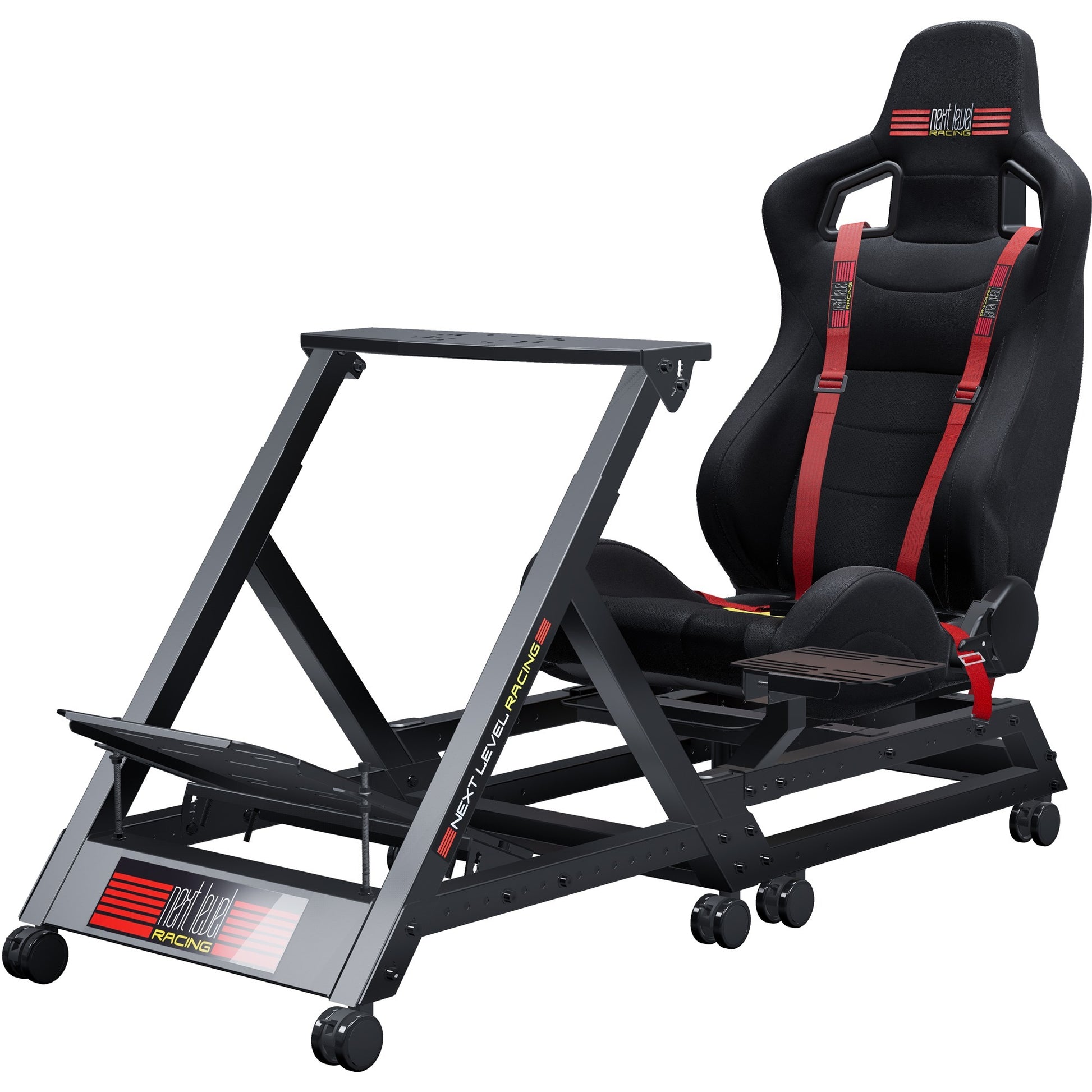 Next level racing gttrack simulator cockpit racing simulator (zwart)