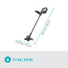 Gardena grastrimmer easytrim 25 18v (grijs turquoise, 18v p4a accu en oplader inbegrepen)