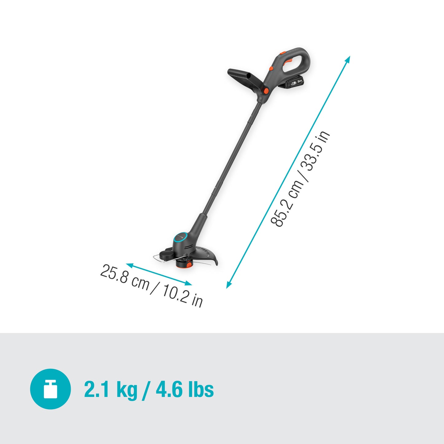 Gardena trimmer easytrim 25 18v p4a set