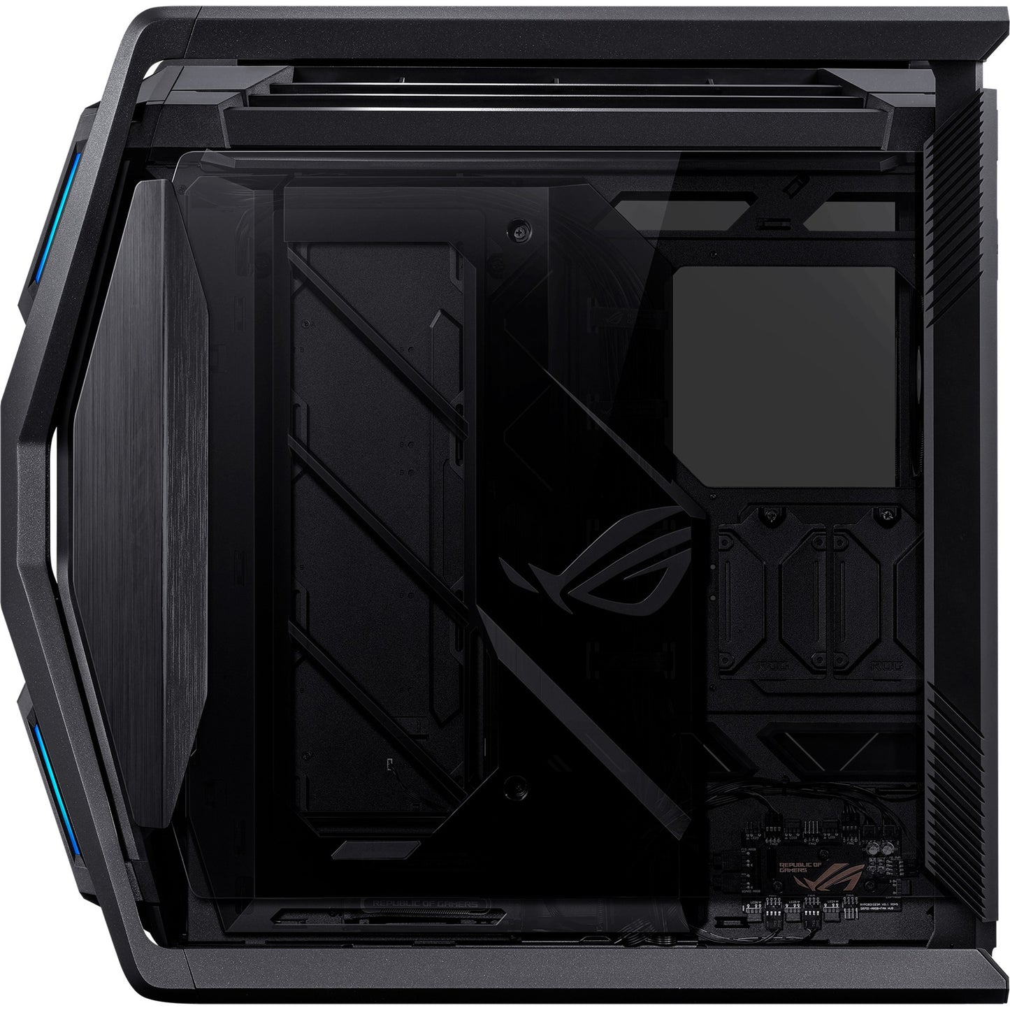 Asus rog hyperion gr701 big tower behuizing (zwart | 4x usb-a | 2x usb-c | rgb | tempered glass)