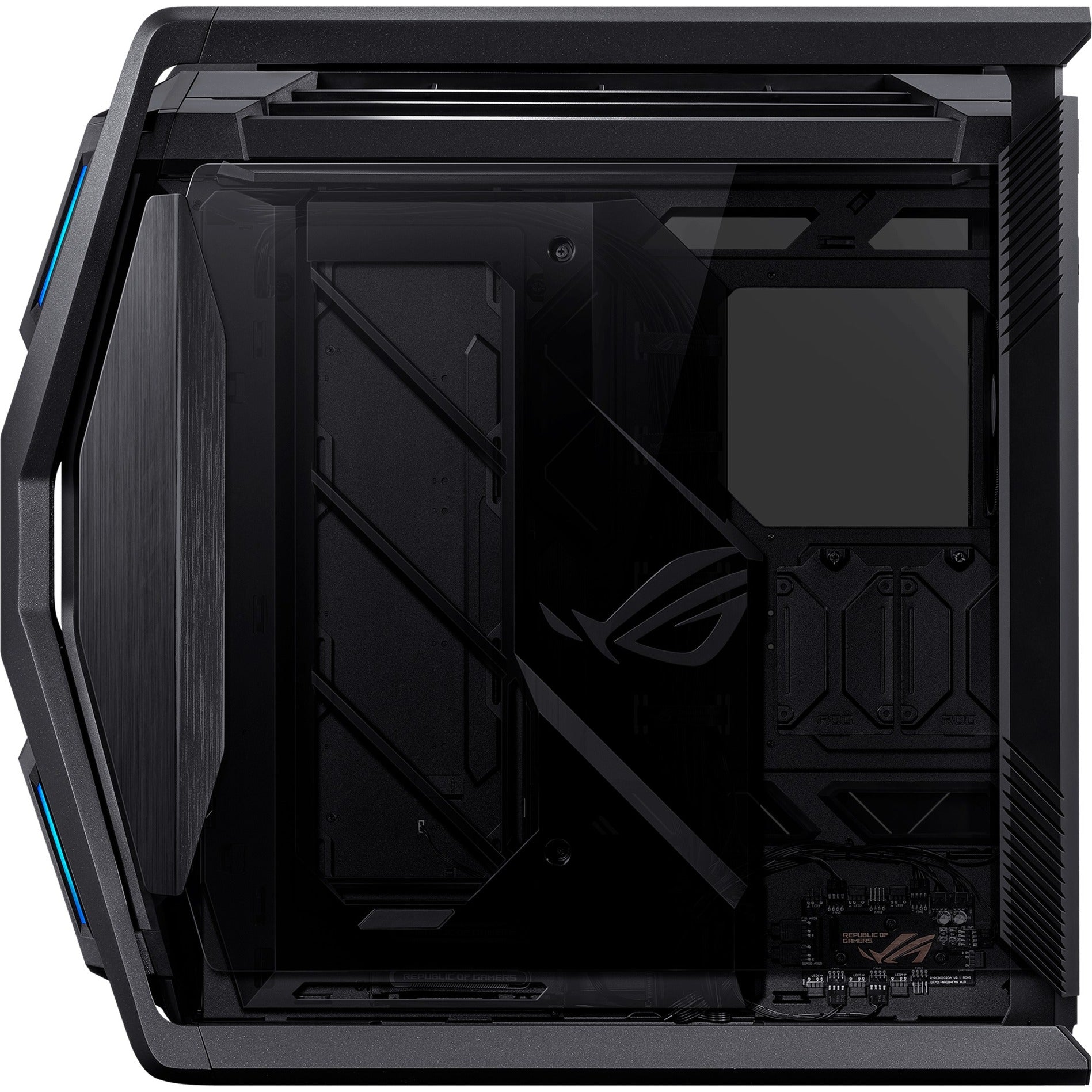 Asus rog hyperion gr701 big tower behuizing (zwart | 4x usb-a | 2x usb-c | rgb | tempered glass)