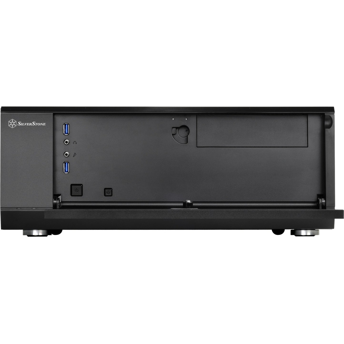 Silverstone sst-gd10b htpc behuizing (zwart | 2x usb-a)
