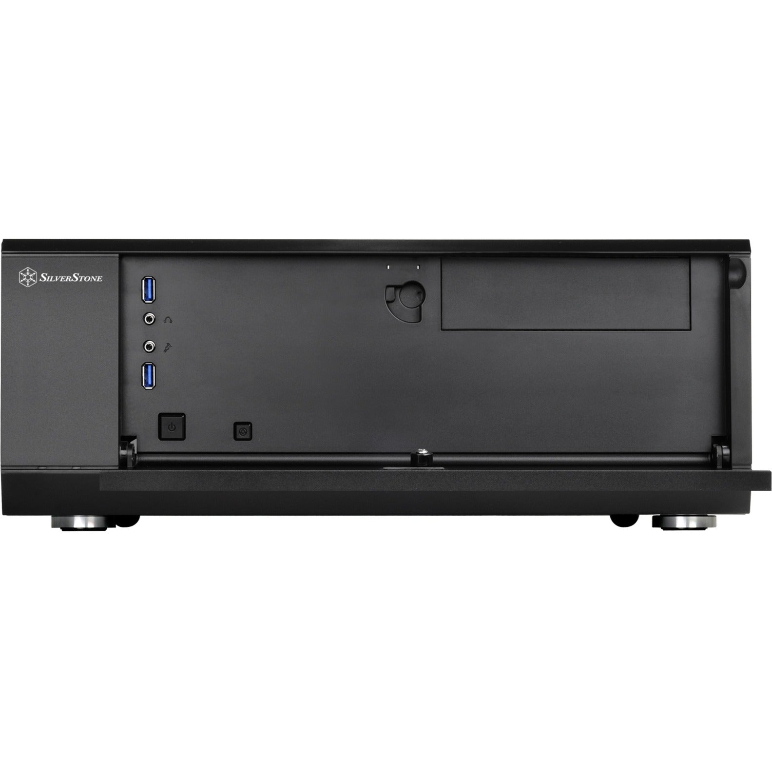 Silverstone sst-gd10b htpc behuizing (zwart | 2x usb-a)