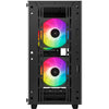 Deepcool cc360 argb mini tower behuizing (zwart | 2x usb-a | rgb | tempered glass)