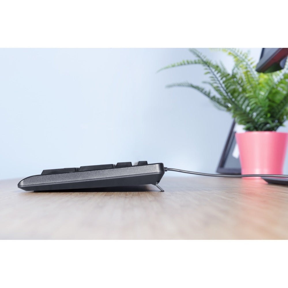 Trust primo keyboard mouse set desktopset (zwart, us lay-out (qwerty), membraan, 100%)