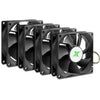 Inter-tech ipc fan set 80 mm case fans (zwart, 4 stuks, 80 x 80 x 25 mm, pwm)