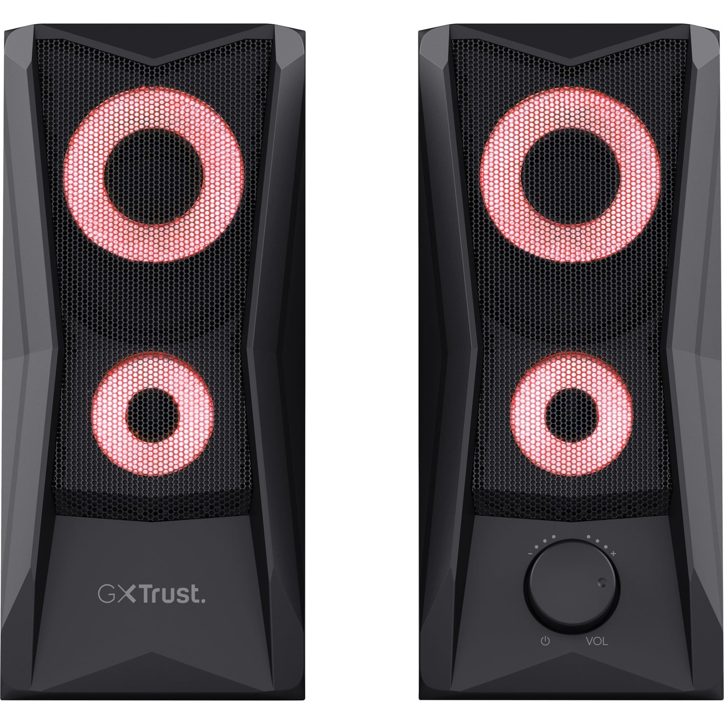 Trust gxt 606 javv rgb verlichte 2.0 speakerset pc-luidspreker (zwart)