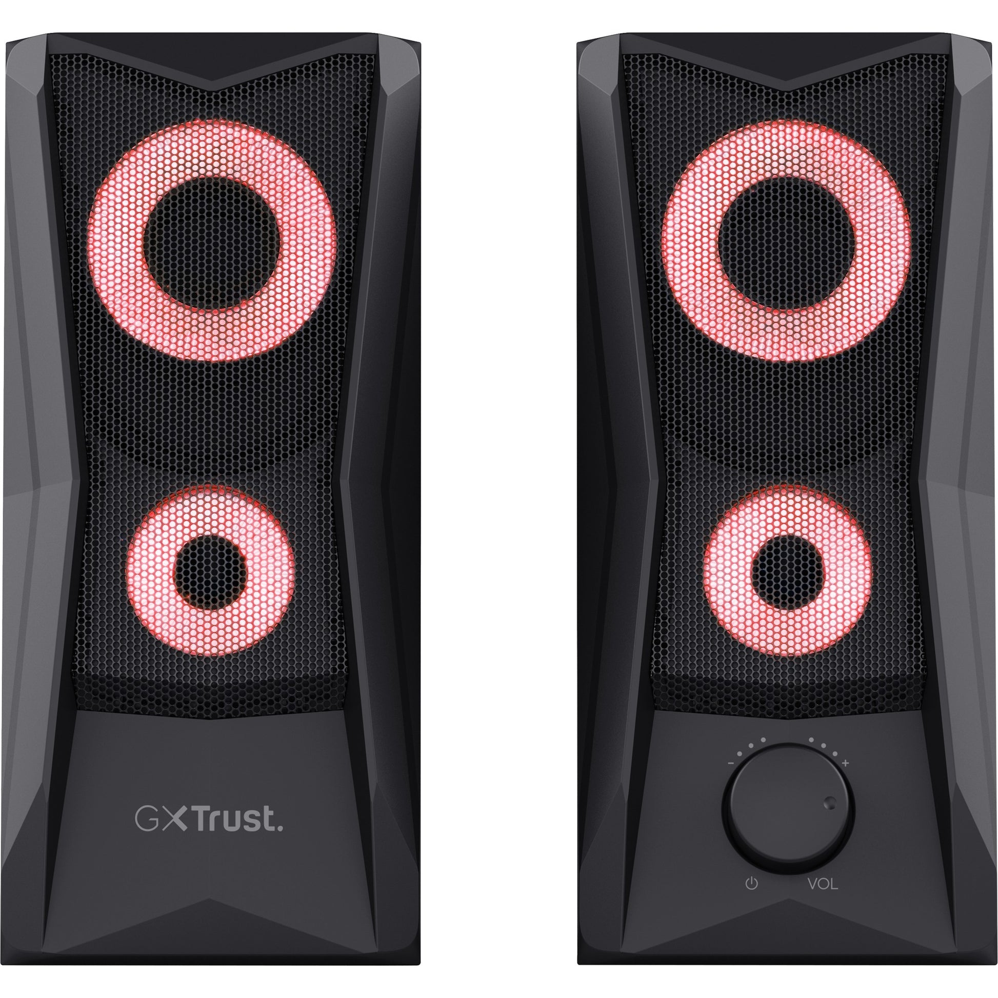 Trust gxt 606 javv rgb verlichte 2.0 speakerset pc-luidspreker (zwart)