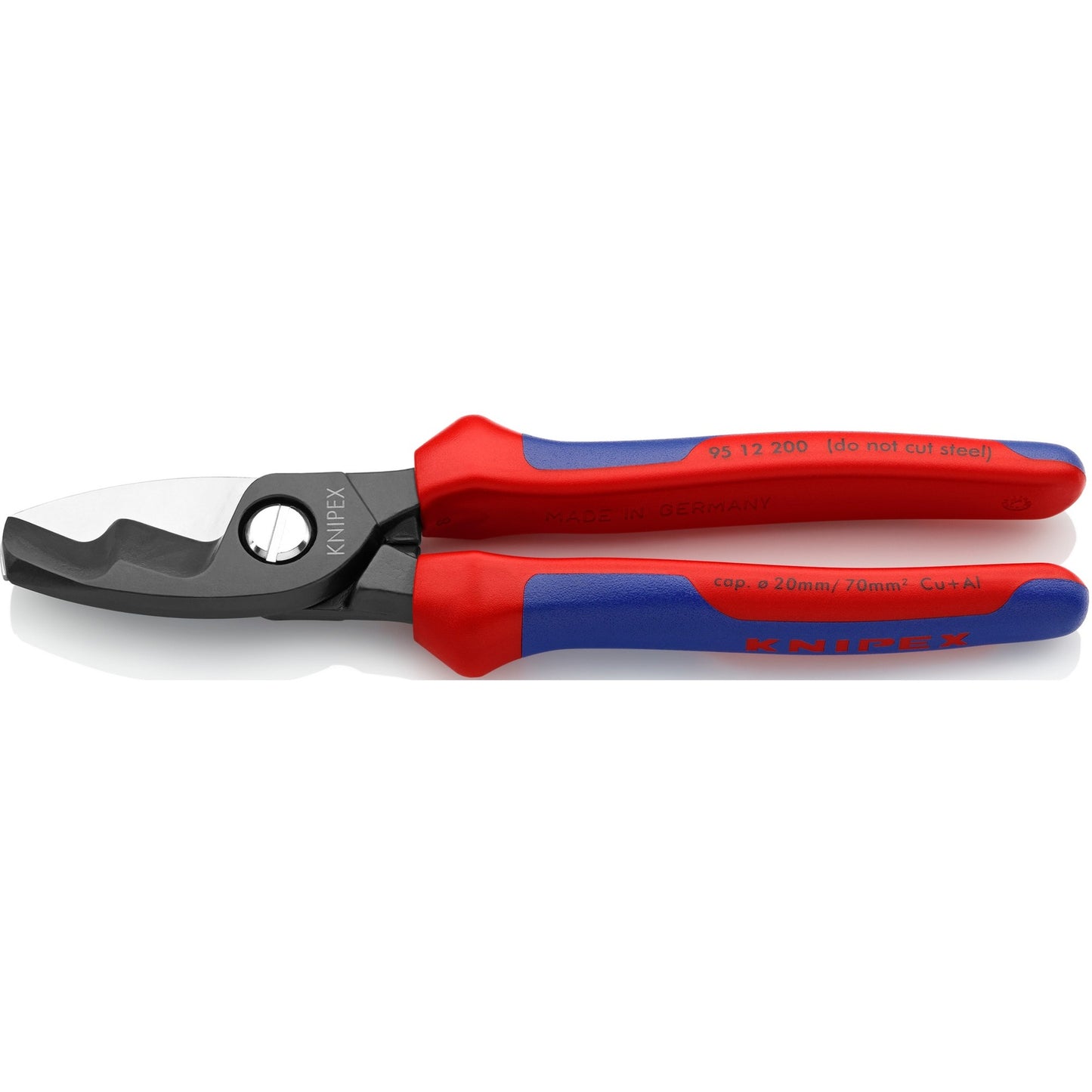 Knipex 95 12 200 kabelschaar met dubbele snijkanten ø 20mm-70mm²