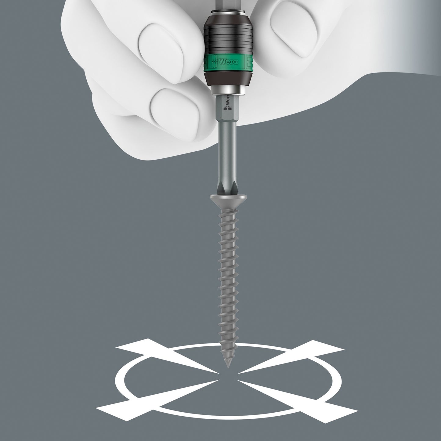 Wera bits-handhouder 813 r met rapidaptor bithouder schroevendraaier (zwart groen, 90mm)