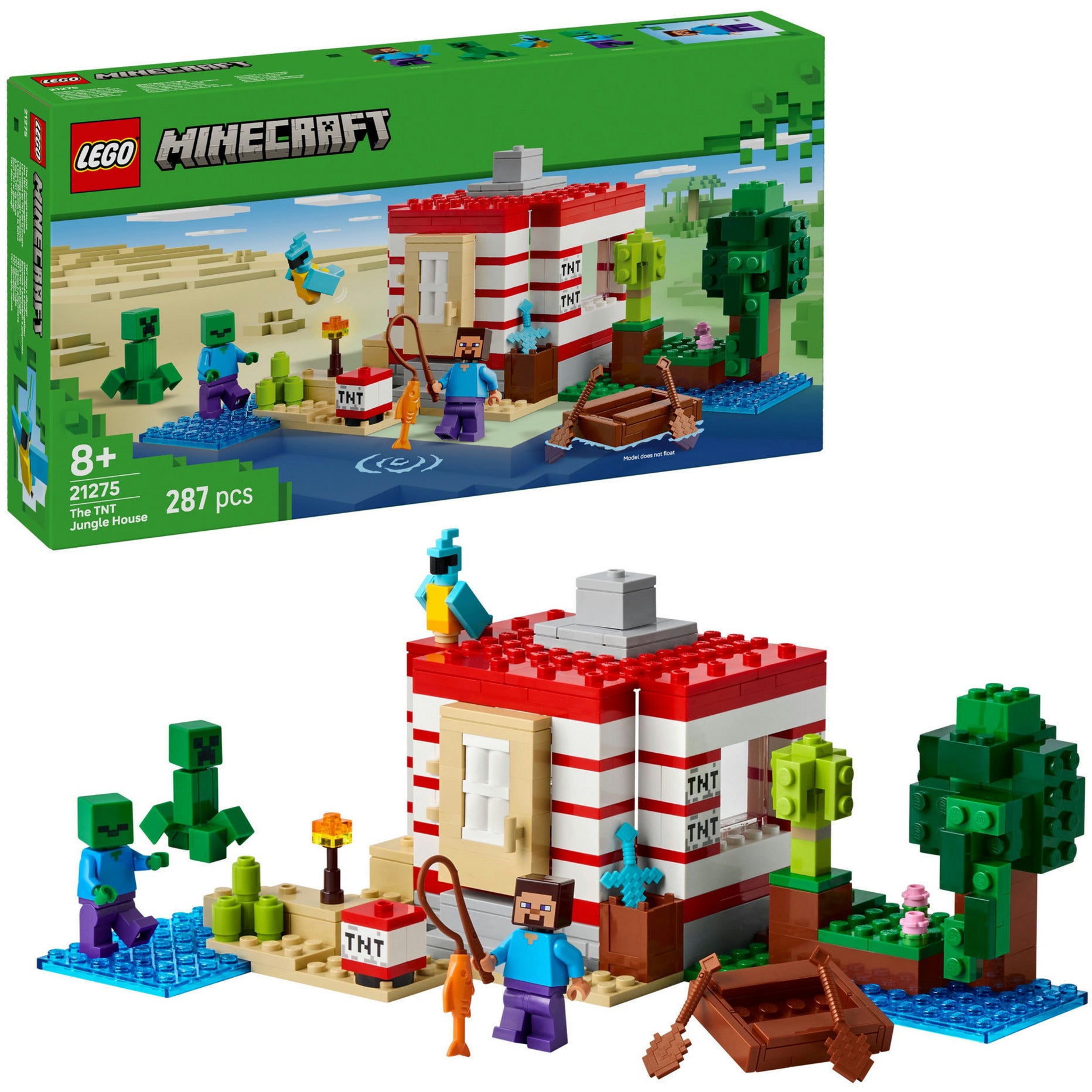 Lego ® minecraft® het tnt junglehuis, videogameset - 21275