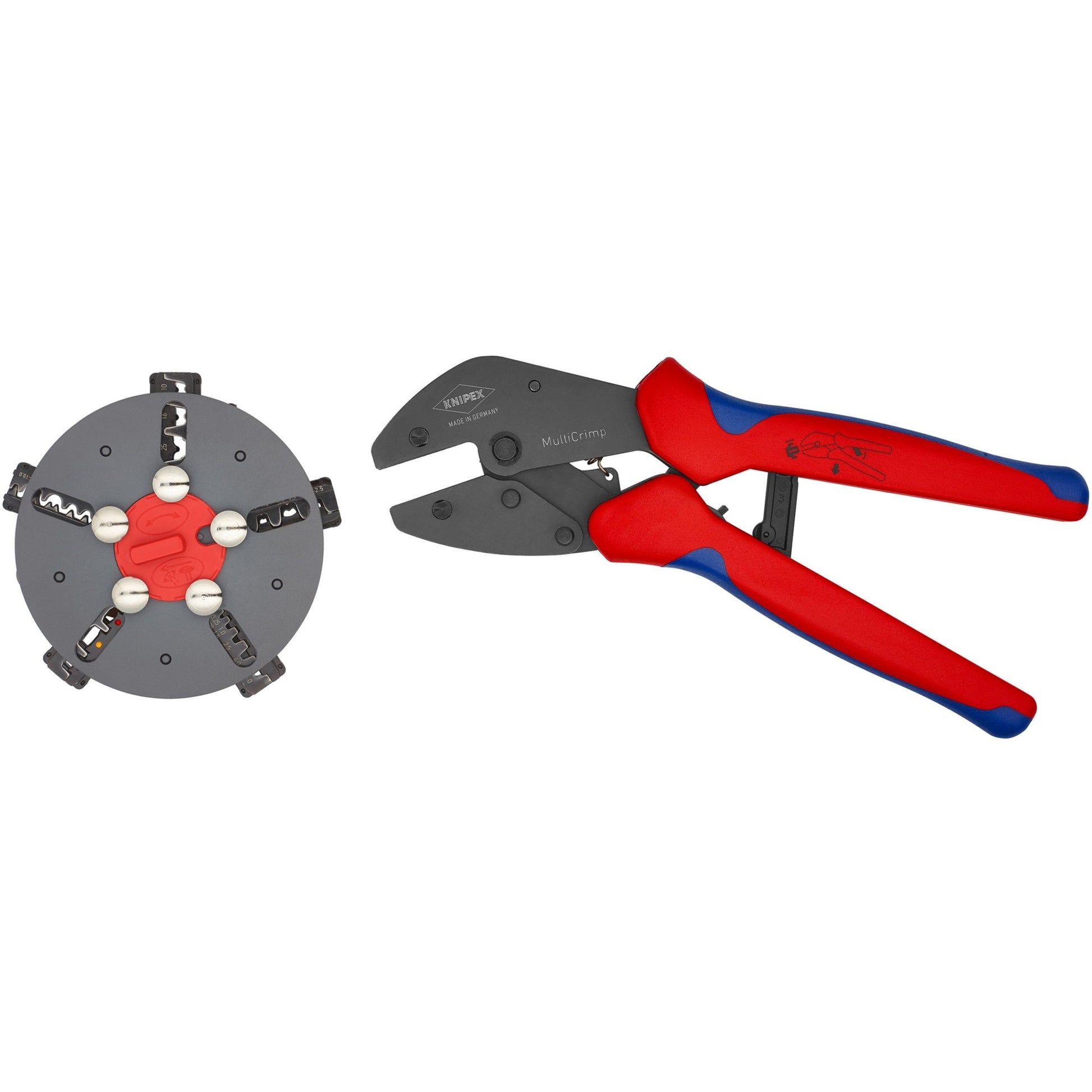 Knipex multicrimp krimptang 973302 (rood blauw)