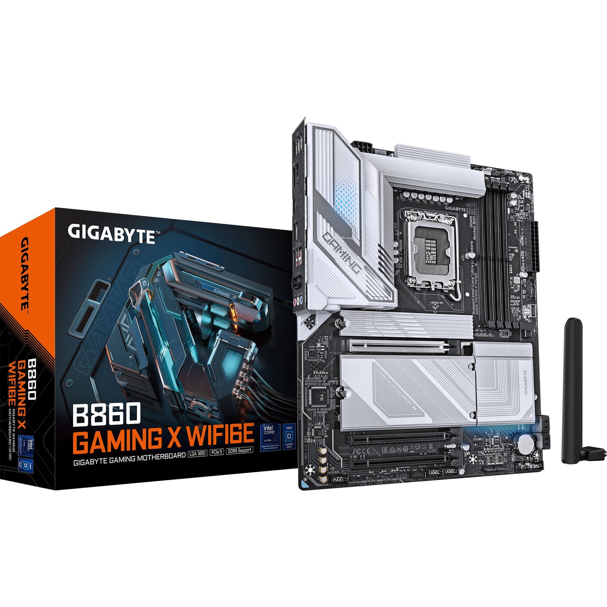 Gigabyte b860 gaming x wifi6e socket 1851 moederbord (raid, 2,5gb-lan, wi-fi 6e, bt, sound, atx)