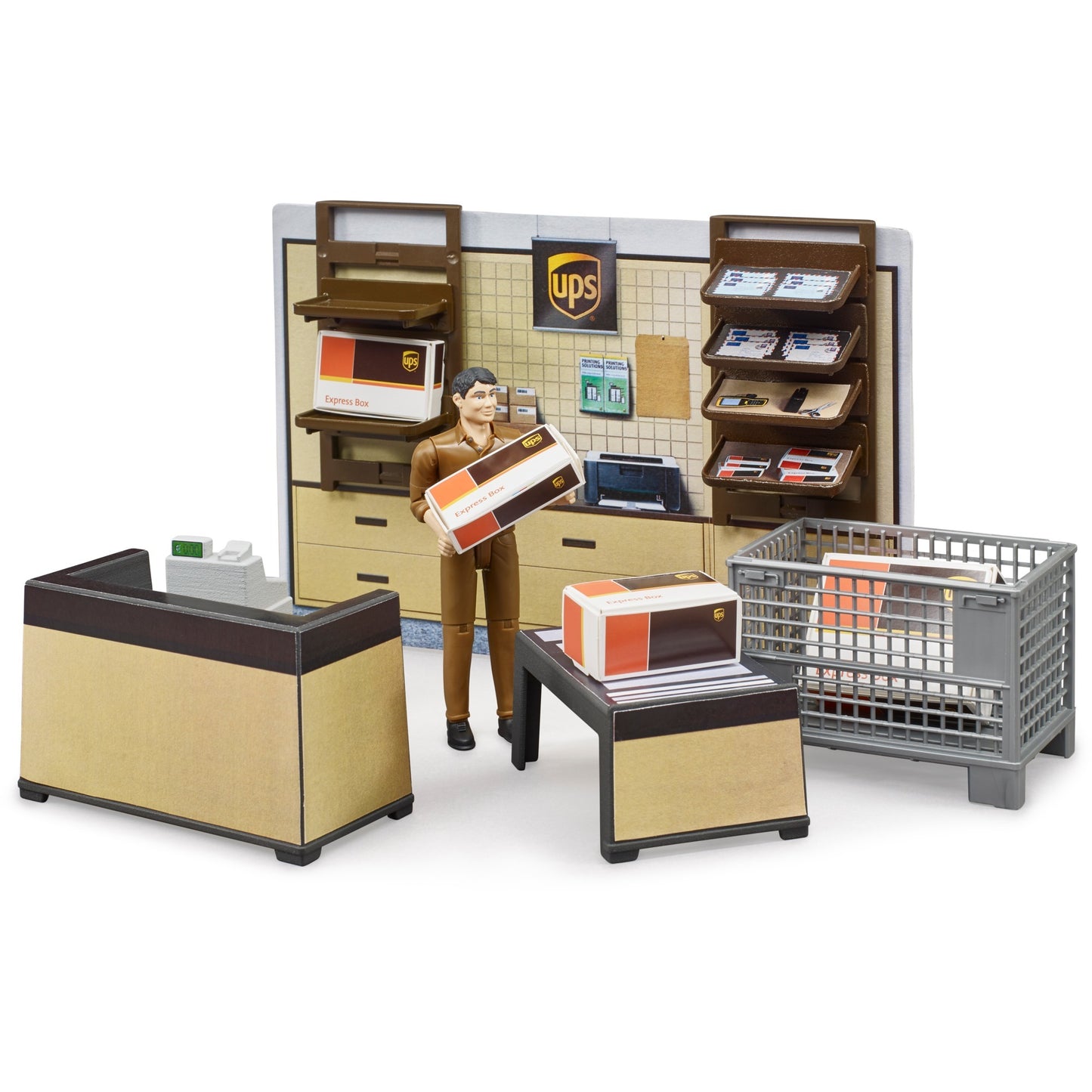 Bruder bworld ups parcel shop speelfiguur (62250)
