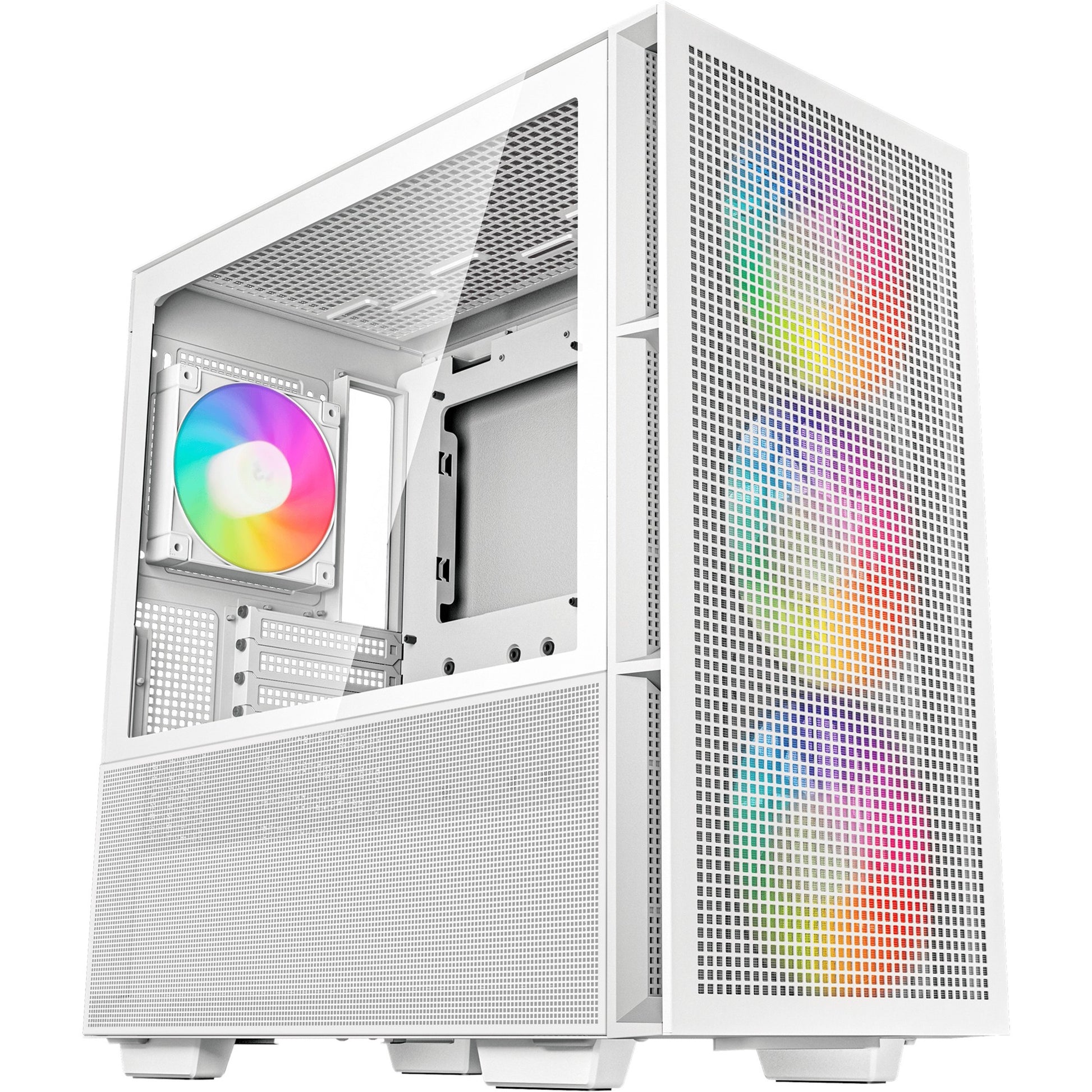 Deepcool ch560 midi tower behuizing (wit | 1x usb-a | 1x usb-c | rgb | tempered glass)