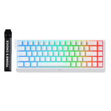 Mchose ace 68 hall effect magnetic switch gaming keyboard (wit, us lay-out (qwerty), ice rhino magnetic, 65%, rgb, hot swap, usb-c, hall effect sensor) - afbeelding 1