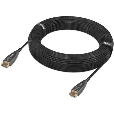 Club 3d displayport 1.4 active optical unidirectional kabel (zwart, 20 meter, 4k 120hz, 8k 60hz)