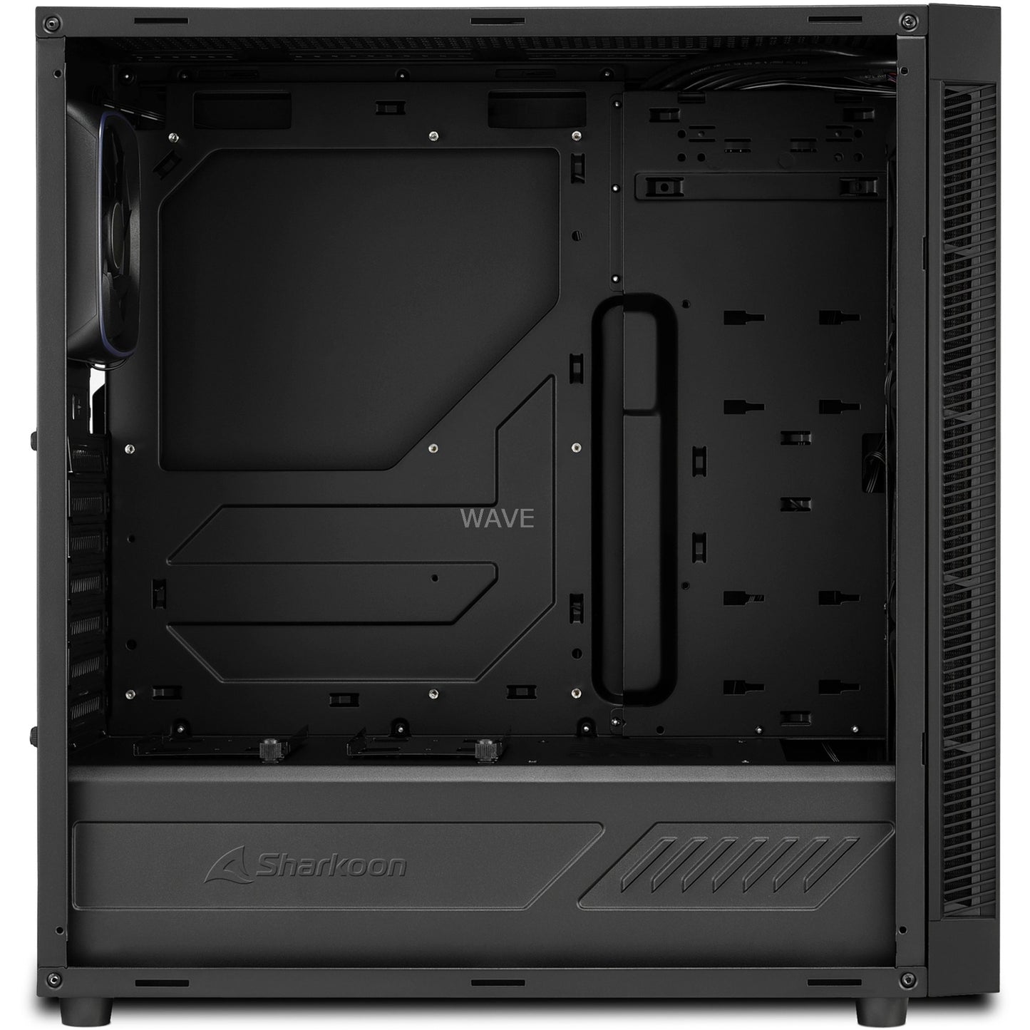 Sharkoon tg6 rgb midi tower behuizing (zwart | 4x usb-a | rgb | tempered glass)