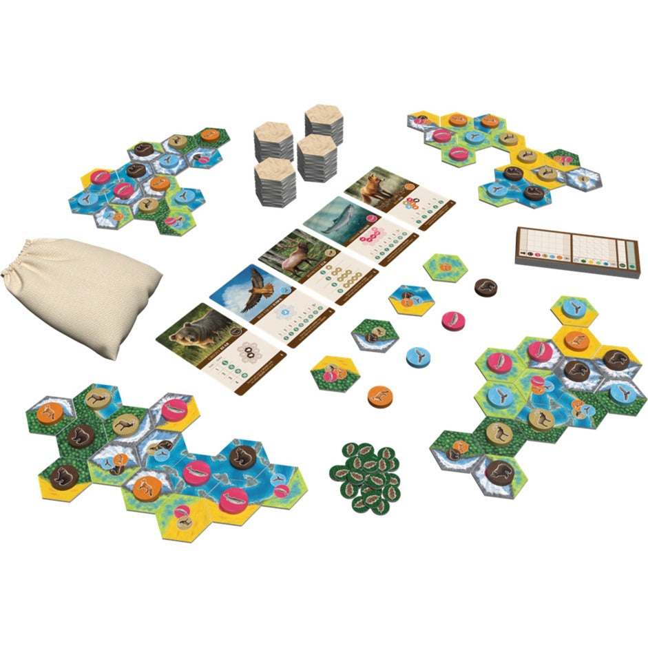 Asmodee cascadia bordspel (engels, 1 - 4 spelers, 30 - 45 minuten, vanaf 10 jaar)