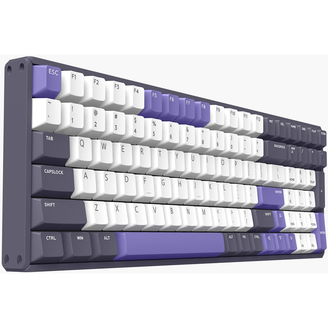 Iqunix f97 lavandin wireless mechanical keyboard (lavendel, us lay-out (qwerty), cherry mx silent red, 96%, rgb leds, hot-swappable, pbt, 2.4ghz | bluetooth 5.1 | usb-c)