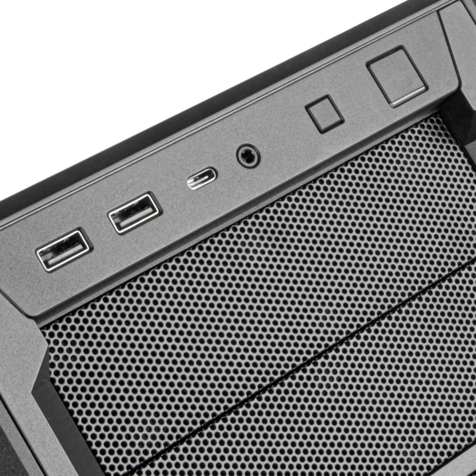 Silverstone sst-sed1-b midi tower behuizing (zwart | 2x usb-a | 1x usb-c)