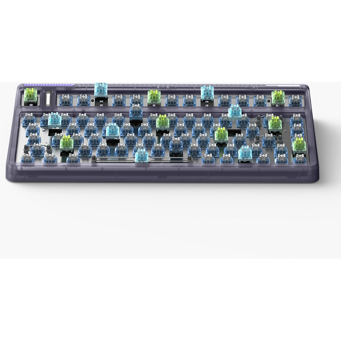 Iqunix og80 lavandin wireless mechanical keyboard (lavendel, us lay-out (qwerty), cherry mx brown, 80% (tkl), hot-swappable, pbt, 2.4ghz | bluetooth 5.1 | usb-c)