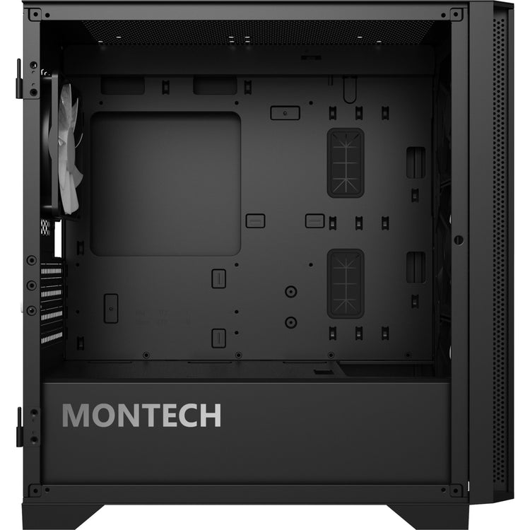 Montech air 100 argb mini tower behuizing (zwart | 3x usb-a | tempered glass)