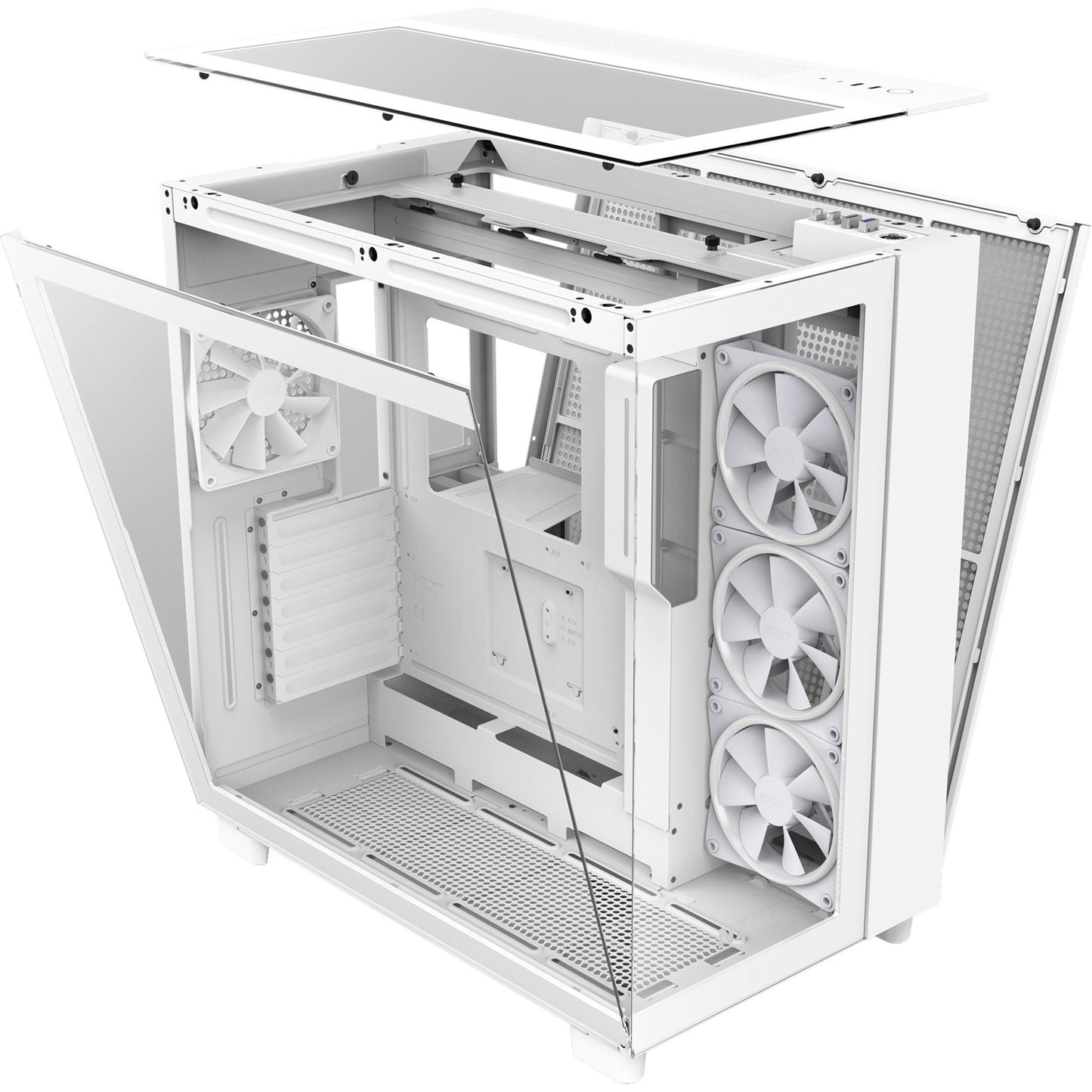 Nzxt h9 elite midi tower behuizing (wit | 2x usb-a | 1x usb-c | rgb | tempered glass)