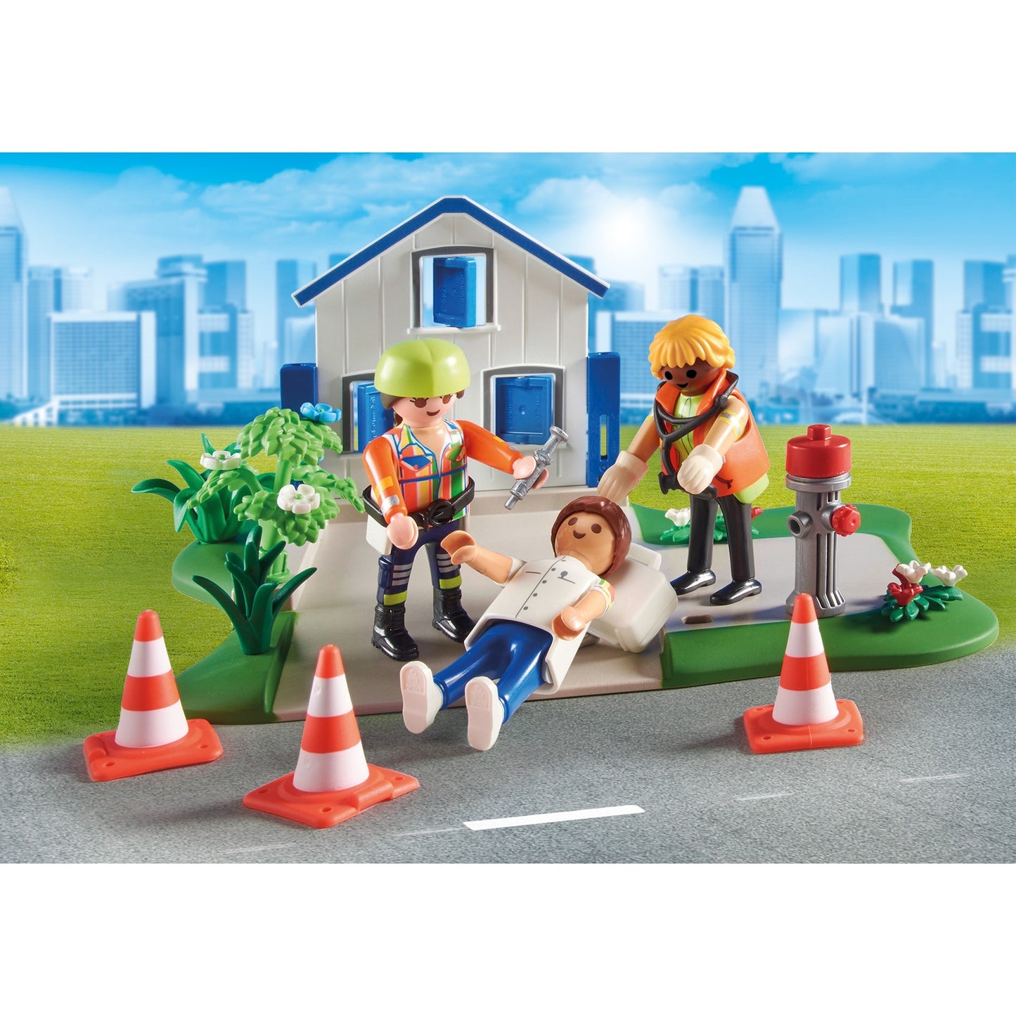 Playmobil figures - my figures: reddingsmissie constructiespeelgoed (70980)