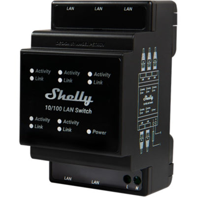 Shelly lan switch schakelaar (zwart)
