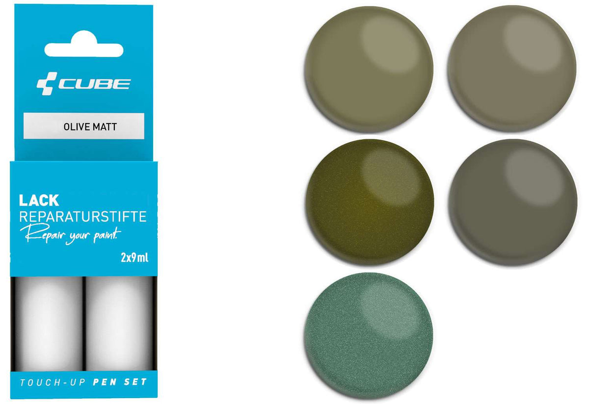 Cube touch-up pen set olive matt