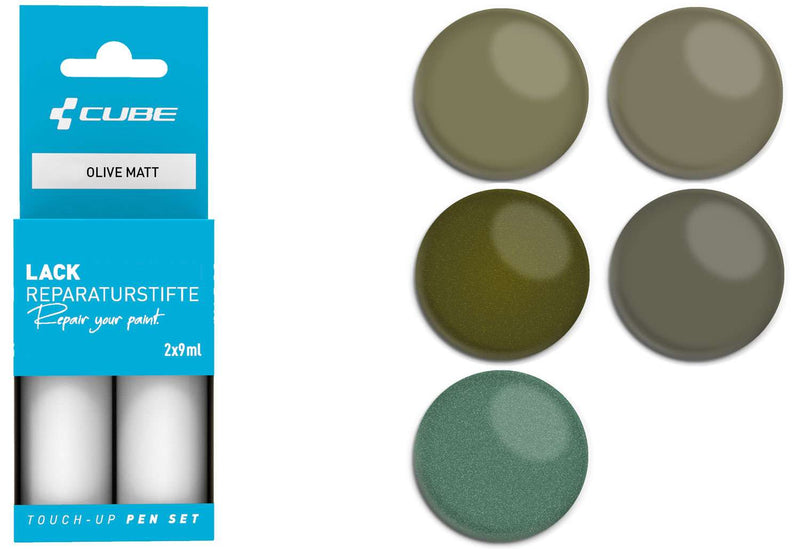 Cube touch-up pen set olive matt