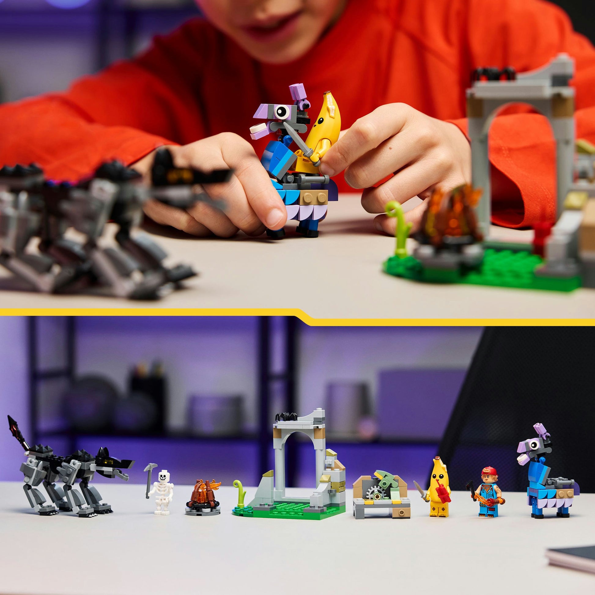 Lego ® fortnite® peely en sparkplugs kamp - 77075
