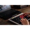 8bitdo arcade controller (grijs rood, 2.4 ghz bluetooth usb, nintendo switch 1 + 2, pc)