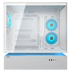 Cougar cfv235 midi tower behuizing (wit | 2x usb-a | 1x usb-c | rgb | tempered glass)